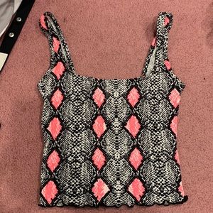 Snake print tank top